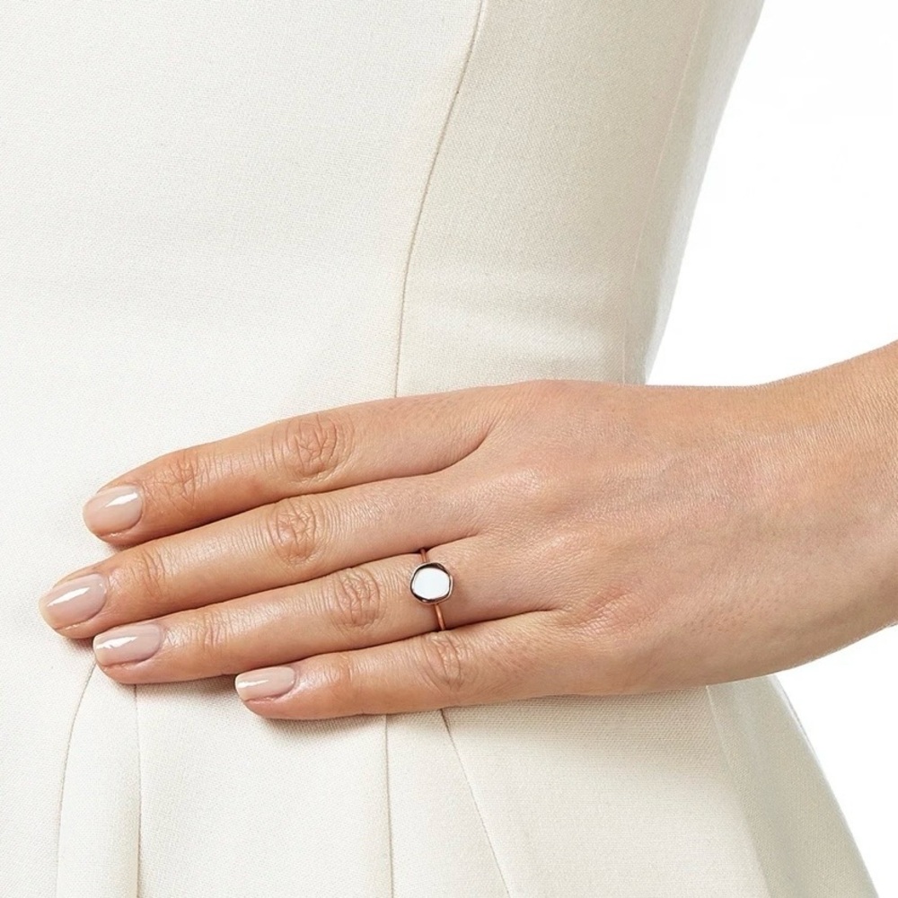 Monica Vinader Atlantis Gem Mini Stack Ring White… - image 5